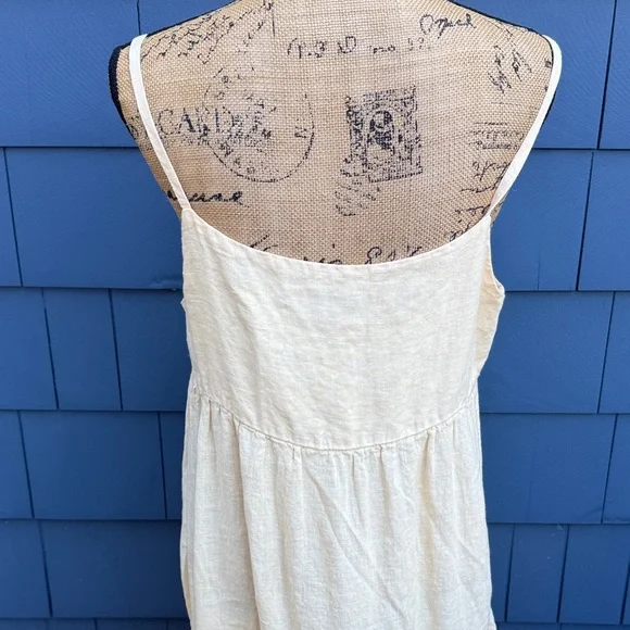 Haris Cotton L Chic Cream Maxi Dress with embroidered detail butter yellow - Picture 7 of 10